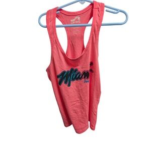 Surf Style Miami Kids Tank Top Neon Pink Racerback Graphic Shirt Large L